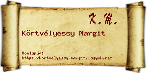 Körtvélyessy Margit névjegykártya