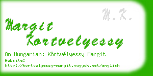 margit kortvelyessy business card